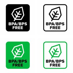 "BPA/BPS free" plastic product information sign