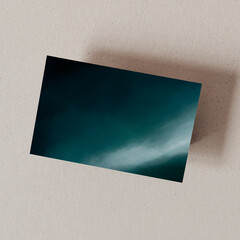 Dark blue ocean business card with design space