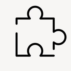 Jigsaw icon business solution symbol