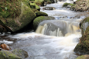 Close up of a small cascade, Wyming Brook Sheffield
