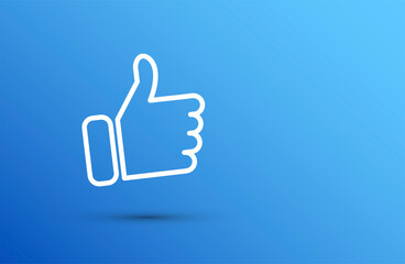 icona, like, mi piace,  mano