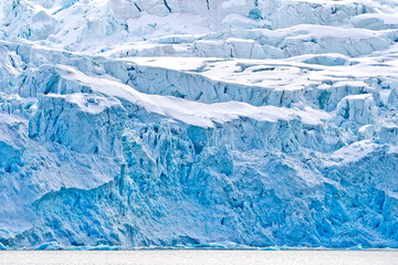 Deep Blue Glacier, Albert I Land, Arctic, Spitsbergen, Svalbard, Norway, Europe
