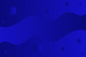 blue gradient abstract background with waves and circles