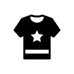 T-shirt Vector Glyph Icon. Hotel and Services Symbol EPS 10 