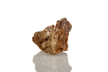 macro mineral stone Wulfenite on a white background