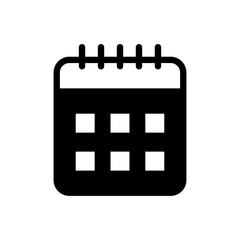 Calendar Vector Glyph Icon. Hotel and Services Symbol EPS 10 