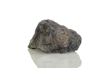 Fototapeta premium macro mineral stone Serpentine on a white background