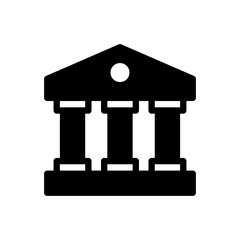 Bank Vector Glyph Icon. Hotel and Services Symbol EPS 10 