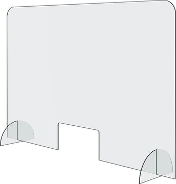 Schutzglas gegen Covid-19 aus Plexiglas zum aufstellen