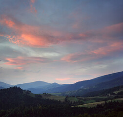 Obraz premium Rural mountain landscape