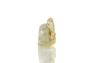 macro mineral stone topaz on a white background
