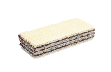 Wafers with chocolate isolated on white background