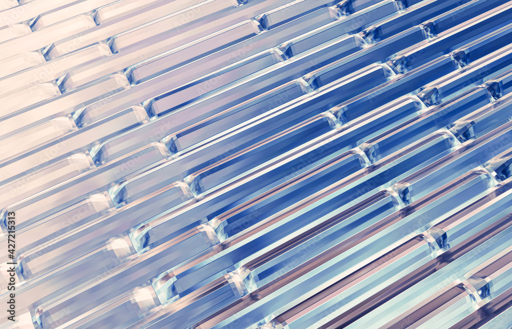 Aufkleber Abstract futuristic Technology background with iridescent texture. 3d rendering.