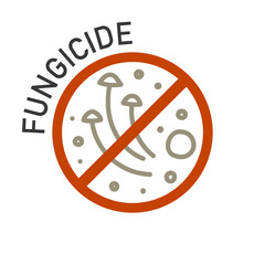 Symbol for packaging with fungicide and anti-fungus products.