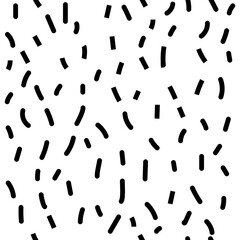 Monochrome lines seamless vector pattern. Repeated simple background for print, web use. Rain, hair or grass texture.