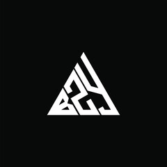 B Z Y letter logo creative design. BZY icon