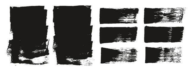 Flat Sponge Thick Artist Brush Short Background & Straight Lines Mix High Detail Abstract Vector Background Mix Set 