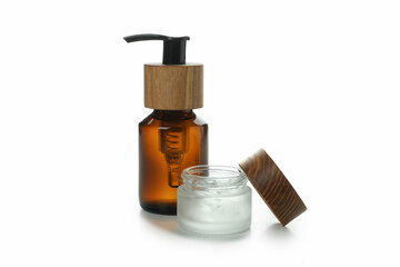 Group of hygiene tools isolated on white background