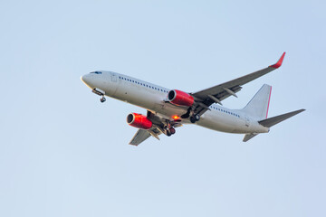 Fototapeta na wymiar passenger plane flying in air
