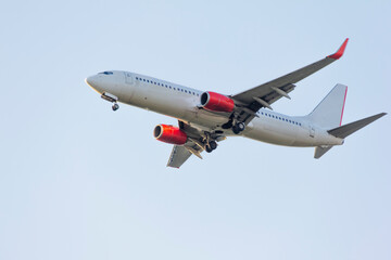 passenger plane flying in air
