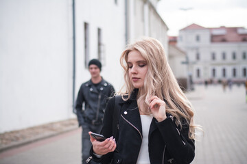 Fashion hipster girl outdoor portrait