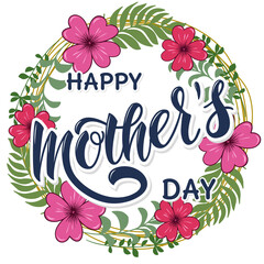 Vector hand drawn motivational and inspirational quote - Happy Mother's day. Calligraphic poster. Mother's Day design.	