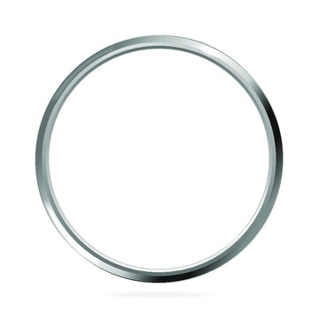 3D rendering Metal ring isolated on a white background