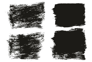 Flat Paint Brush Thick Short Background High Detail Abstract Vector Background Set 