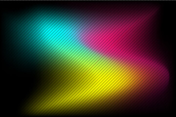 Abstract background. Colored striped glow on a black background