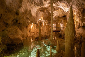 The Frasassi caves (Grotte di Frasassi), a huge karst cave system in Italy. Marche, Italy
