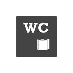 Toilet plate vector icon on white isolated background.