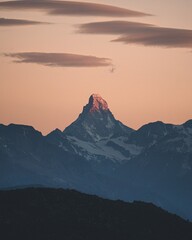 Sunset Matterhorn vom Aletschgletscher