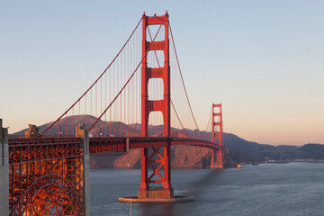 Panoramic view of golden gate bridge san Francisco