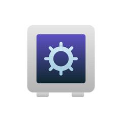 Locker Vector Flat Gradient Style Icon. EPS 10 File Hotel and Services Symbol