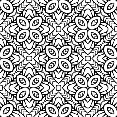 Black and white Decorative ornaments backgrounds, Monochrome seamless vector pattern for wrapping paper, fabric, textile, wedding invitations, packing.