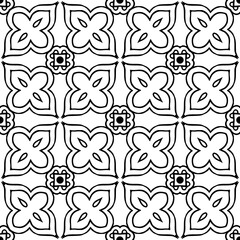Black and white Decorative ornaments backgrounds, Monochrome seamless vector pattern for wrapping paper, fabric, textile, wedding invitations, packing.