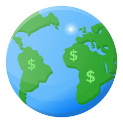 
Global business flat icon, premium download 

