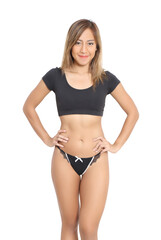 Fototapeta premium woman black bikini