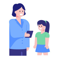 
Child specialist, pediatrician concept vector in flat style

