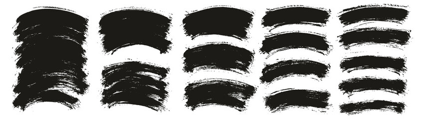 Round Brush Thin Curved Background Artist Brush High Detail Abstract Vector Background Mega Set 