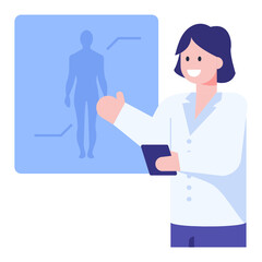 
Icon of body anatomy in modern flat concept design 

