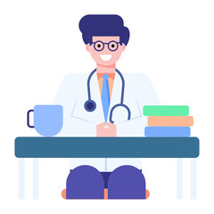 
Have a look at this flat icon of doctor 

