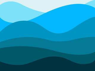 abstract wave background hills illustration