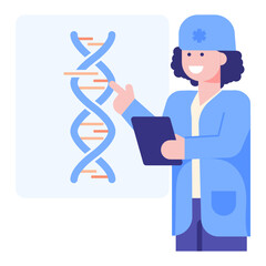 
Dna structure flat editable vector design 

