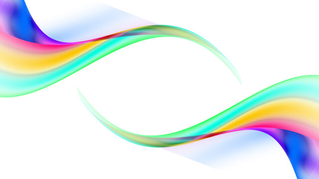 Abstract Rainbow Wave Background, free space for text