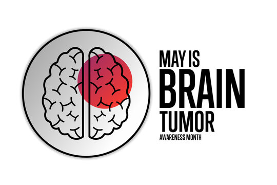 May is Brain Tumor Awareness Month. Holiday concept. Template for background, banner, card, poster with text inscription. Vector EPS10 illustration.