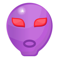 
Space avatar icon, alien avatar in editable colorful design 

