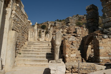 Fototapeta na wymiar The ruins of an ancient city of Ephesus, Turkey.