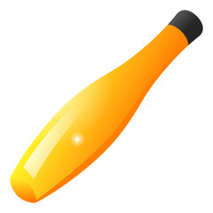 
A bowling game pin or ten pin icon, flat design of skittle 

