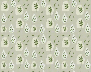 seamless pattern with leaves